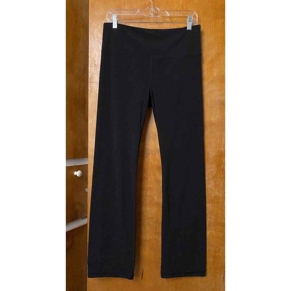 Athleta Elation Straight Leg Pants Women's Size L High Rise Yoga Black Gym - Picture 2 of 5